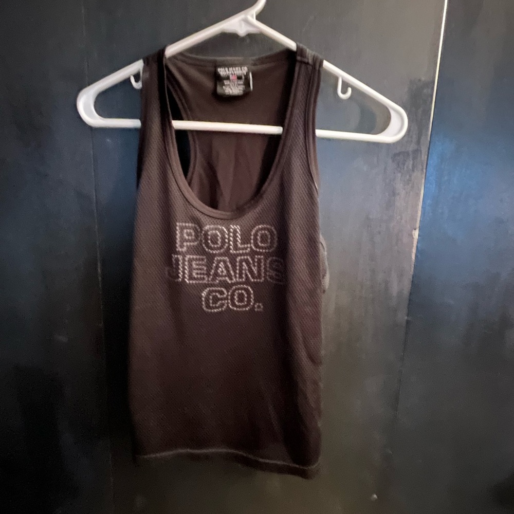 Polo mesh tank top